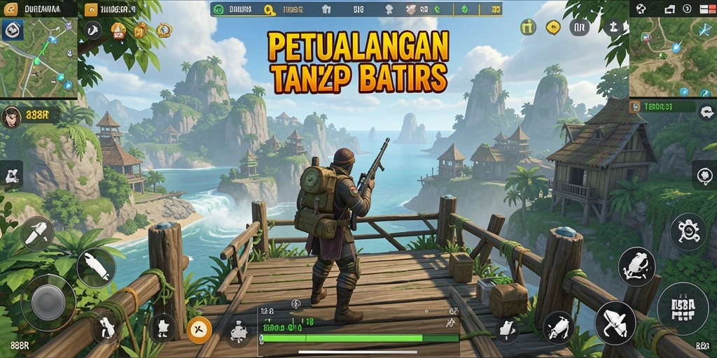 Tampilan gameplay dalam dunia terbuka 888R yang menakjubkan.