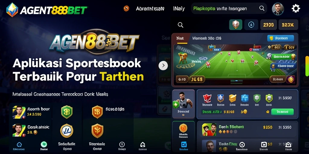 Tampilan utama AGENT88BET dengan berbagai opsi taruhan sportsbook.