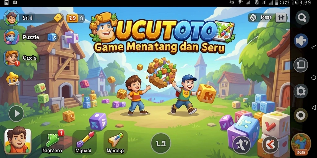 Screenshot gameplay CUCUTOTO yang menampilkan level Puzzle yang menantang.