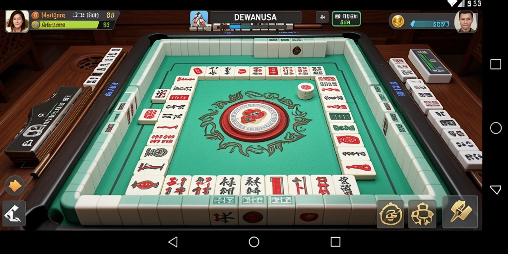 Tangkapan layar DEWANUSA menunjukkan gameplay Mahjong yang menarik dan penuh strategi.