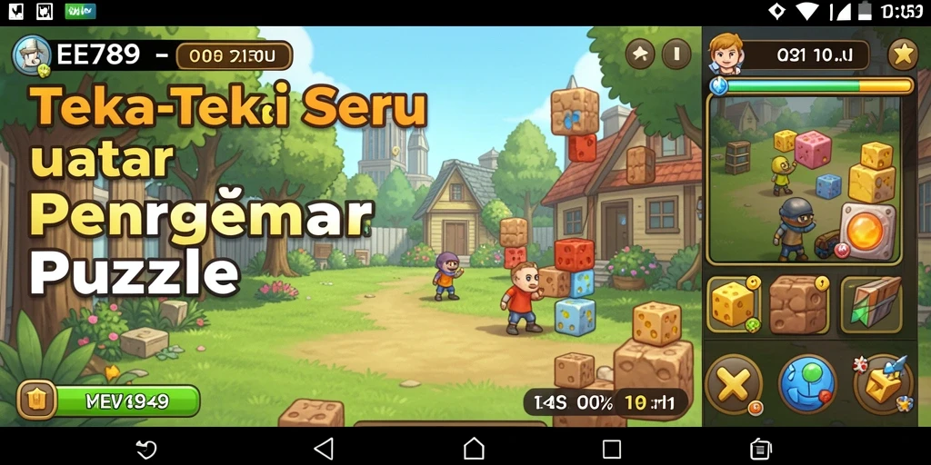 Tampilan gameplay EE789 dengan berbagai teka-teki menantang.