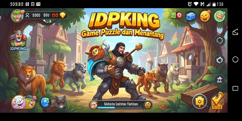 Screenshot gameplay IDPKING menunjukkan berbagai puzzle menarik dan desain yang menawan.