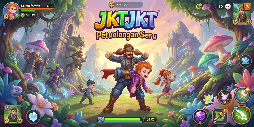 Tampilan gameplay JKTJKT yang menakjubkan dan menantang.