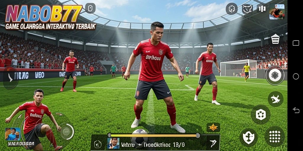 Tampilan gameplay NABOB77 yang menegangkan dalam pertandingan olahraga.