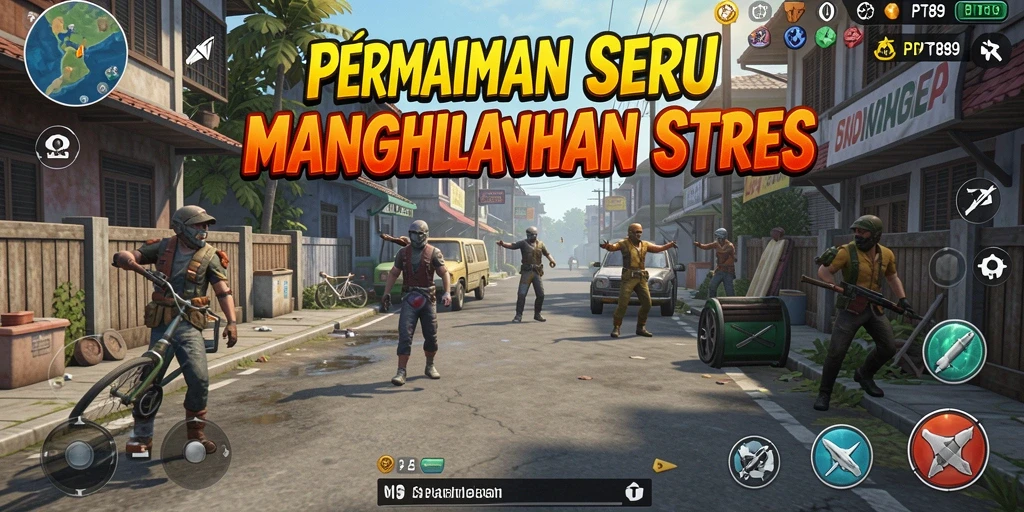 Tampilan gameplay utama PT89 yang menarik dan seru.