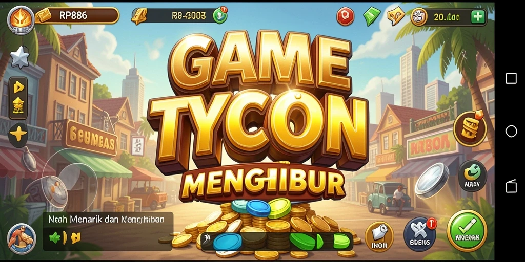 Screenshot gameplay RP886 menampilkan manajemen bisnis yang seru.