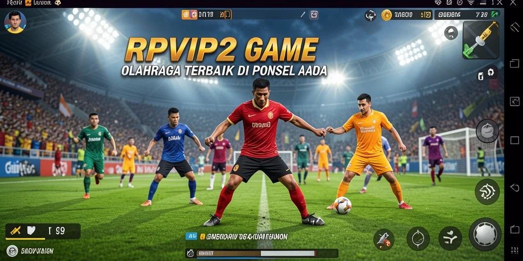 Screenshot gameplay RPVIP2 menampilkan aksi seru olahraga.