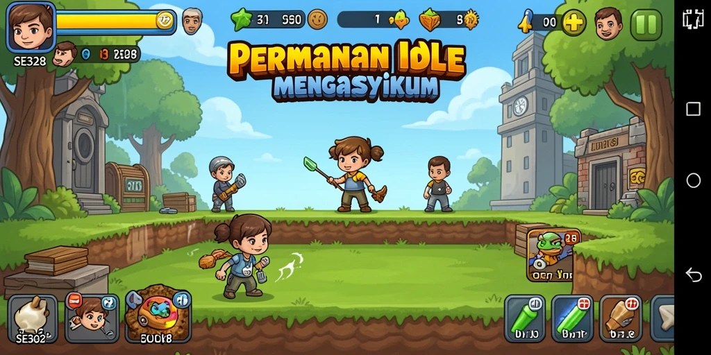 Tangkapan layar SE328 menunjukkan pengalaman permainan Idle yang menarik.
