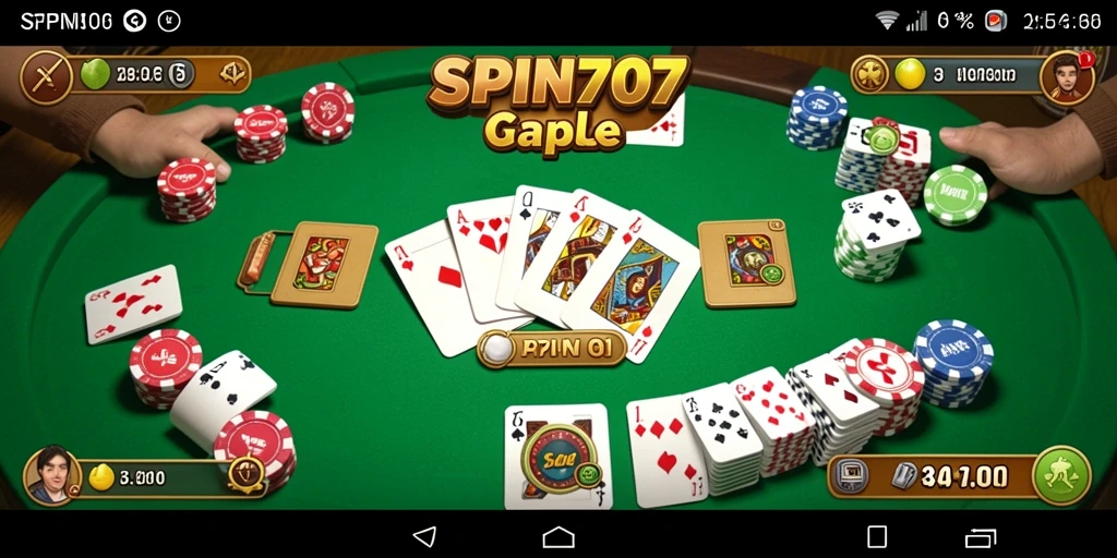 Tampilan gameplay SPIN707 yang menarik dan seru di saat bermain Gaple.