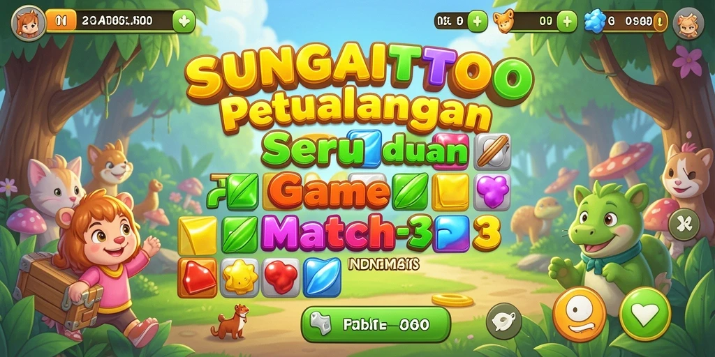 Tampilan seru gameplay SUNGAITOTO dengan elemen warna-warni.