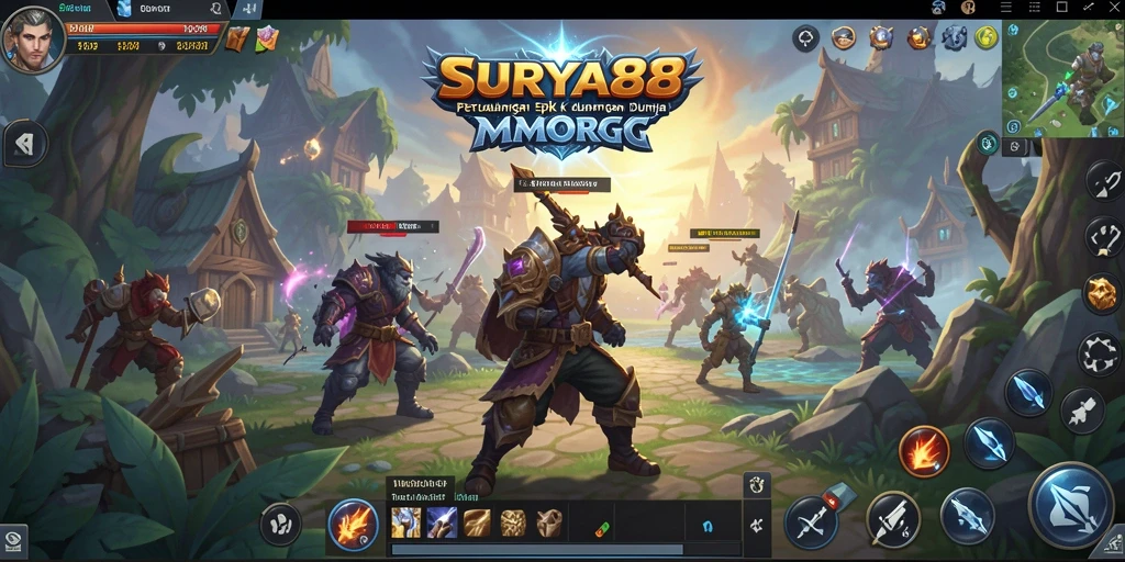 Screenshot SURYA88 menampilkan aksi pertarungan dalam dunia MMORPG yang menakjubkan.
