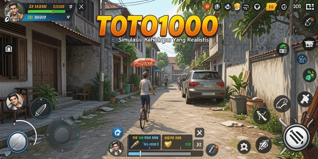 Tampilan gameplay menarik dari TOTO1000 dengan karakter dan dunia yang dinamis.